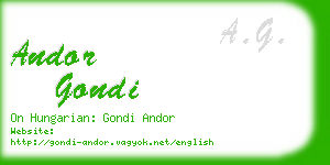 andor gondi business card